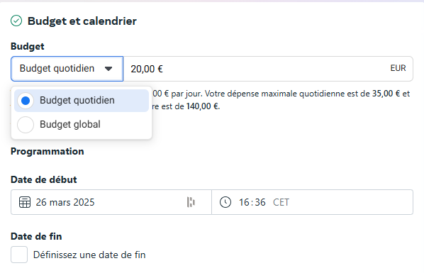 Choisir le budget de sa campagne