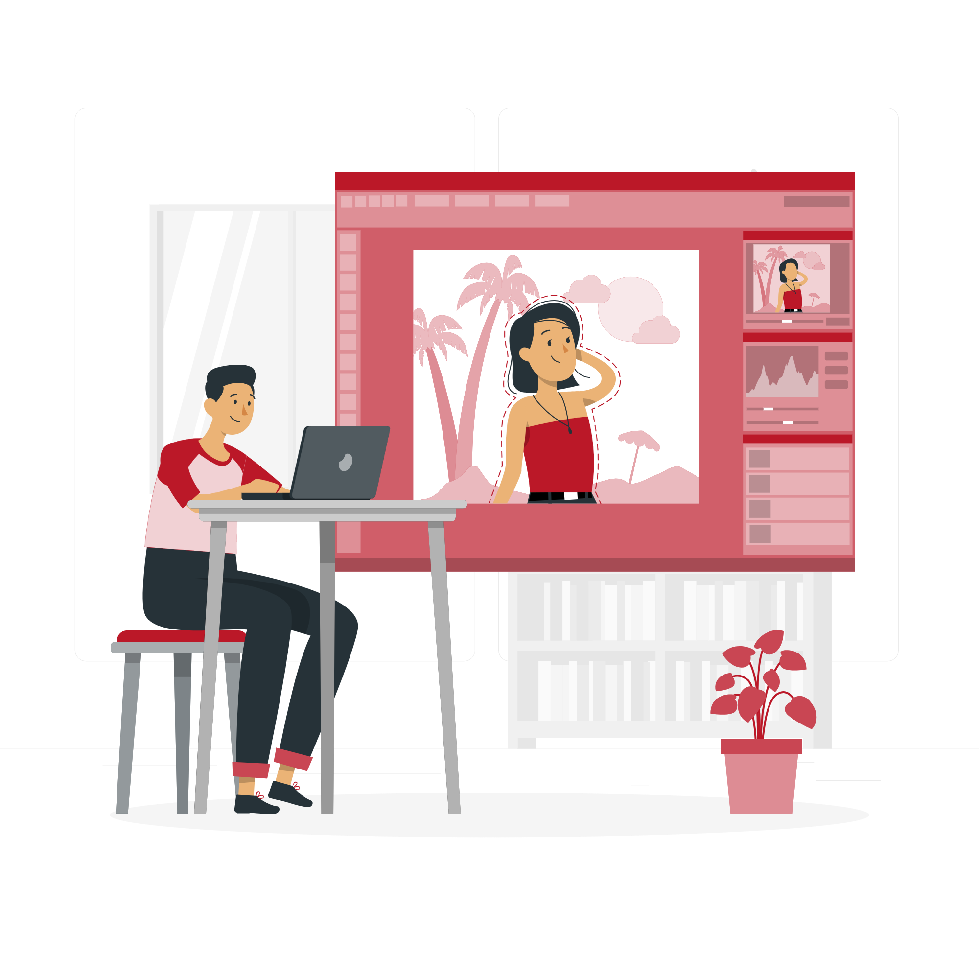 illustration article creative meta ads