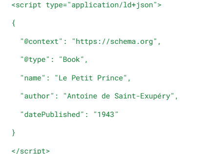 donnees structurees exemple balisage schema SYNERWEB