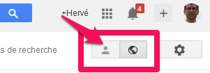 Exemple des résultats privés Google +