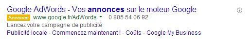 Nouvel affichage des annonces Adwords