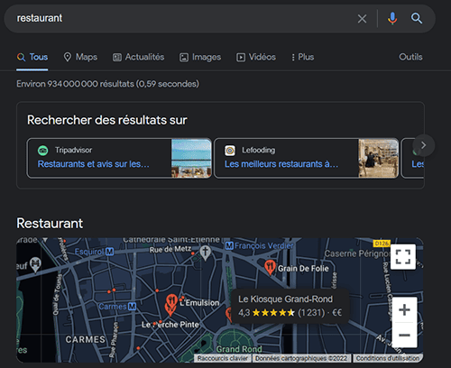 Local Map Pack apparaître localement sur Google