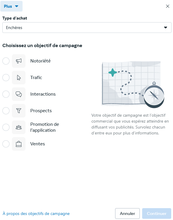Choisir son objectif de campagne
