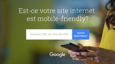 Page d'accueil de l'outil Google TestMySite