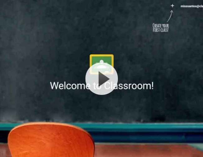 Image de la video de présentation Classroom de Google
