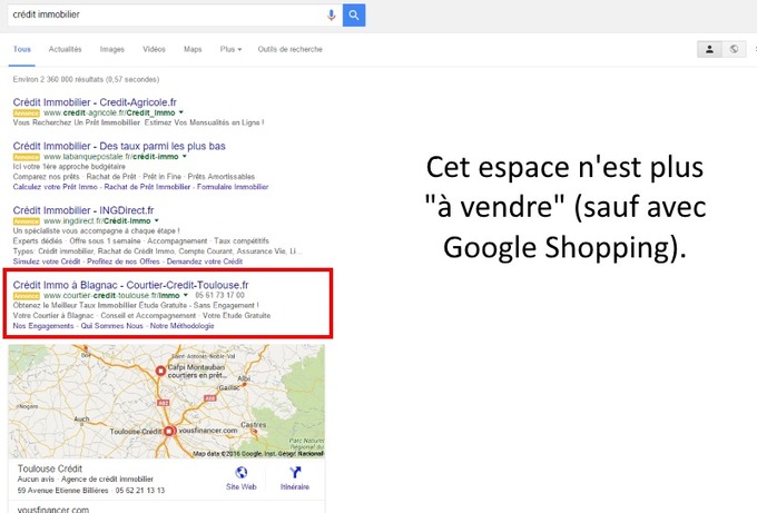 Illustration des changements dans Google Adwords