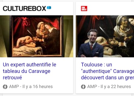 Capture d'écran d'un résultat AMP dans Google Mobile