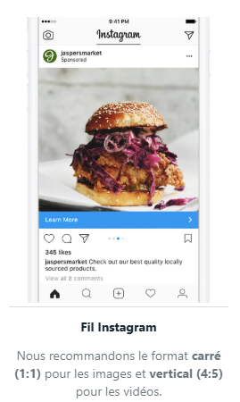Recommandation de formats pour les images et vidéos
